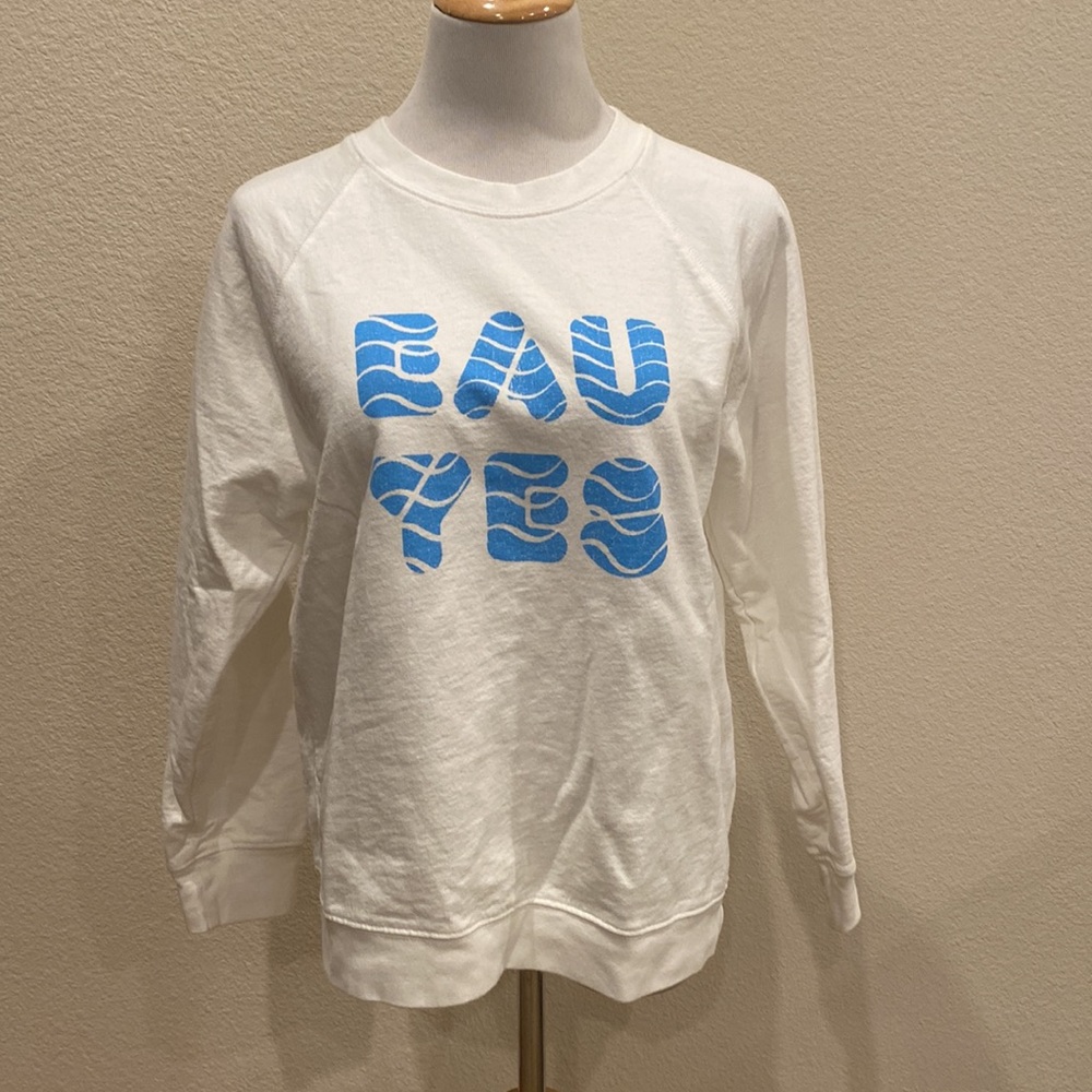 J Crew x Charity Water Eau Yes Sweatshirt size Large